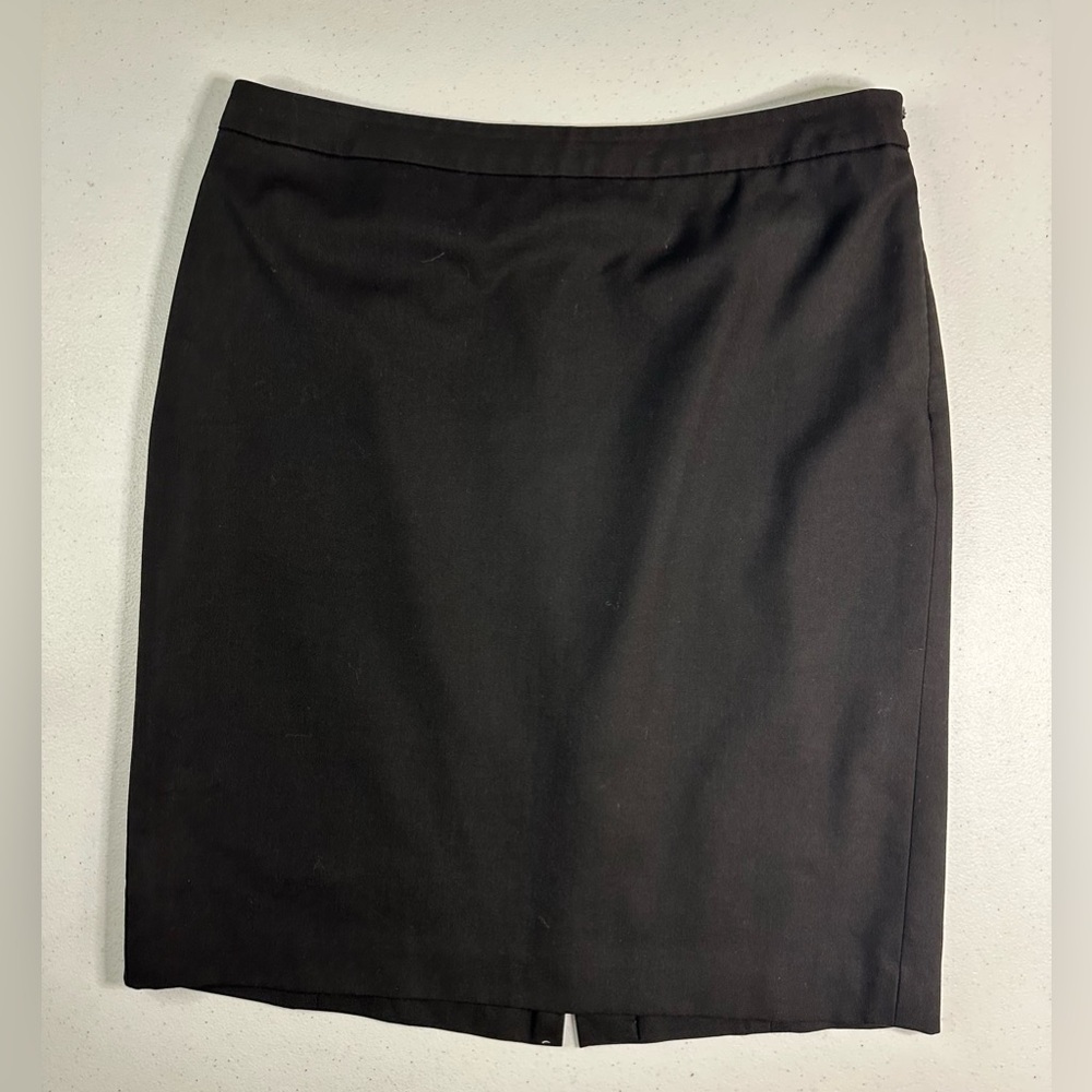 Ann Taylor Loft Black Pencil Skirt Size 6 Work Office Knee Length Professional